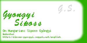 gyongyi siposs business card