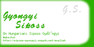 gyongyi siposs business card